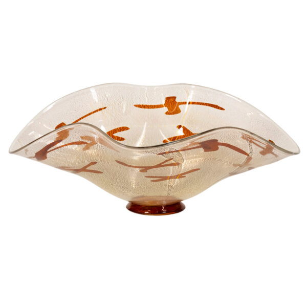 Signed LUIGI MELLARA Murano Glass Centerpiece Bowl - Image 1