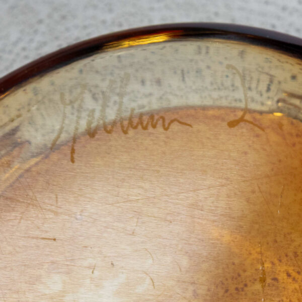 Signed LUIGI MELLARA Murano Glass Centerpiece Bowl - Image 5