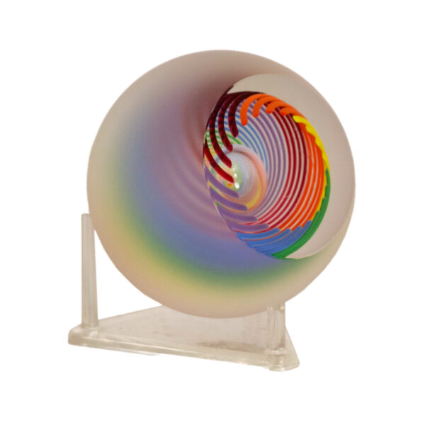 PAUL HARRIE “Rainbow Zephyr” Glass Paperweight - Image 2