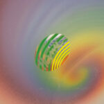 PAUL HARRIE “Rainbow Zephyr” Glass Paperweight - Image 4
