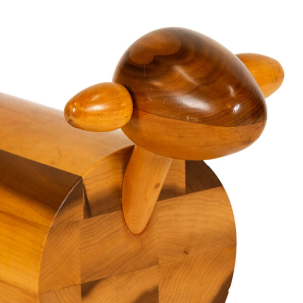 Rare Vintage CREATIVE PLAYTHINGS Turned Wood Riding Sheep Circa 1960 - Image 2