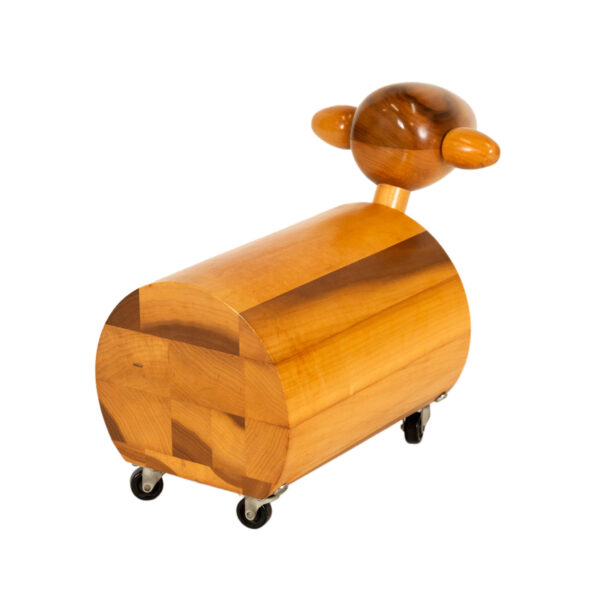 Rare Vintage CREATIVE PLAYTHINGS Turned Wood Riding Sheep Circa 1960 - Image 3