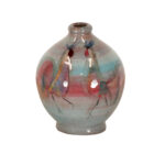 Vintage POLA PILLIN Mid Century Modern Decorated Vase with Roosters Circa 1960