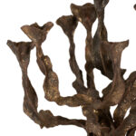 MENAHEM BERMAN Bronze and Rosewood Brutalist Menorah - Image 4