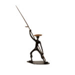 Vintage RICHARD ROHAC Austrian Bronze Fisherman Ring Holder Sculpture Circa 1930 - Image 5