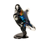 ROLLIN KARG Signed Glass Sculpture on Original Base - Image 3