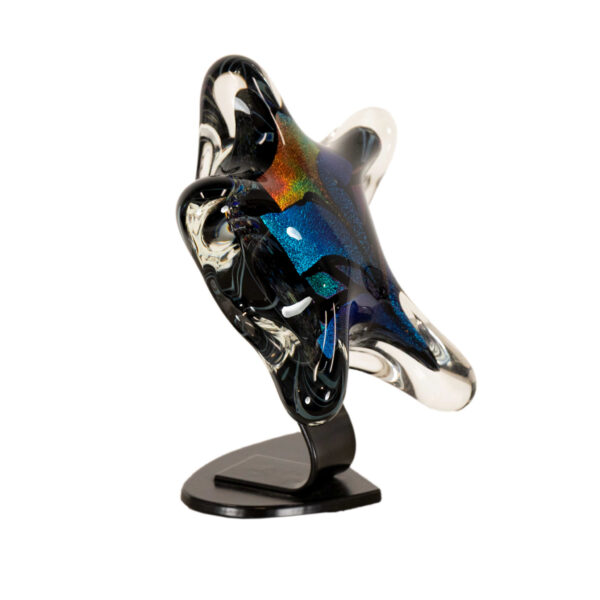 ROLLIN KARG Signed Glass Sculpture on Original Base - Image 3