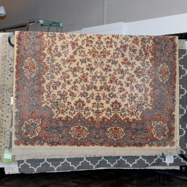 12’ x 8’8” KARASTAN Ivory Kirman Machine Made Wool Rug - Image 2