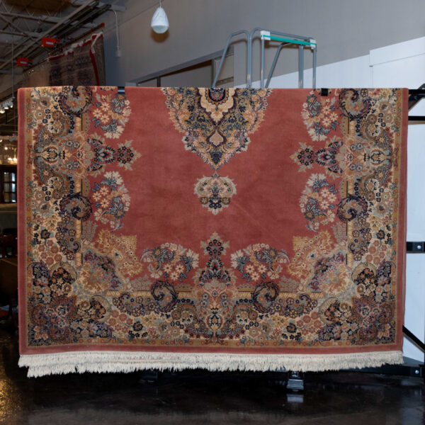 13’7” x 9’9” Machine Made Persian Style Floral Wool Rug - Image 3