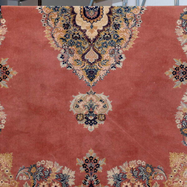13’7” x 9’9” Machine Made Persian Style Floral Wool Rug - Image 4