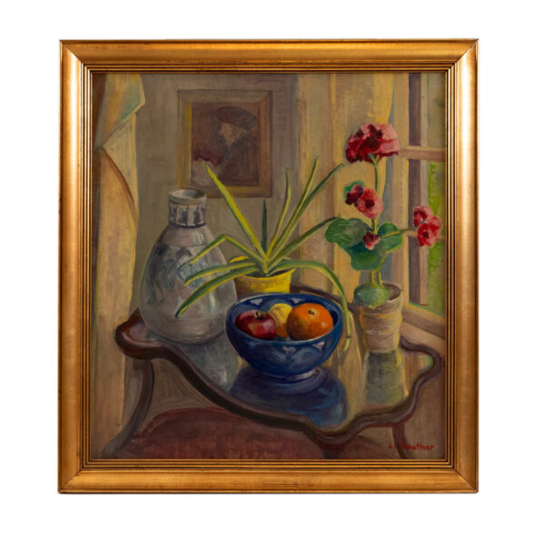 LILLIAN SCHAFFNER Original Oil Still Life on Canvas - Image 1