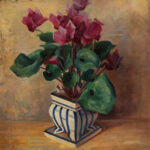 Vintage LILLIAN SCHAFFNER Original Oil on Canvas of Floral Still Life - Image 2