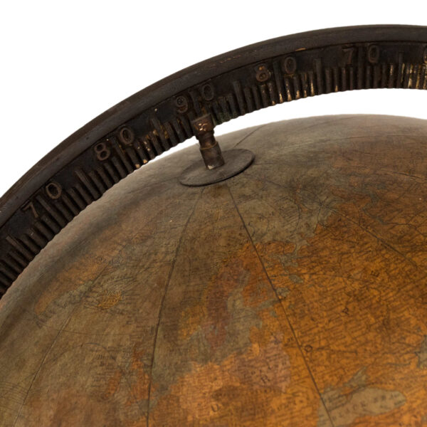 Vintage RAND MCNALLY Terrestrial Globe on Cast Iron Stand - Image 3