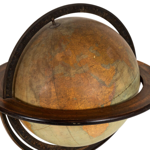 Vintage RAND MCNALLY Terrestrial Globe on Cast Iron Stand - Image 2
