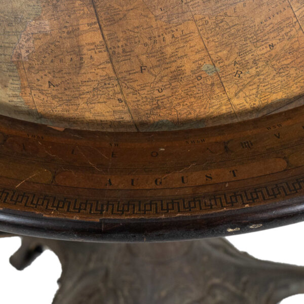 Vintage RAND MCNALLY Terrestrial Globe on Cast Iron Stand - Image 4
