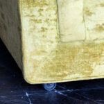 Vintage Chesterfield Style Sofa in Chartreuse Velour Upholstery - Image 6