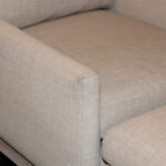 ARHAUS Chair and Ottoman in Neutral Upholstery - Image 3