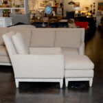 ARHAUS Chair and Ottoman in Neutral Upholstery - Image 8