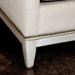 ARHAUS Chair and Ottoman in Neutral Upholstery - Image 6