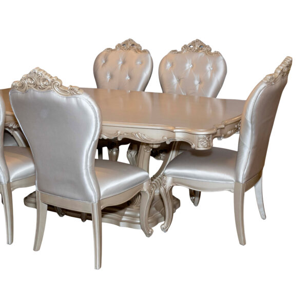 Mirabella French Provincial Dining Table with 1 Leaf and 6 Chairs - Image 1