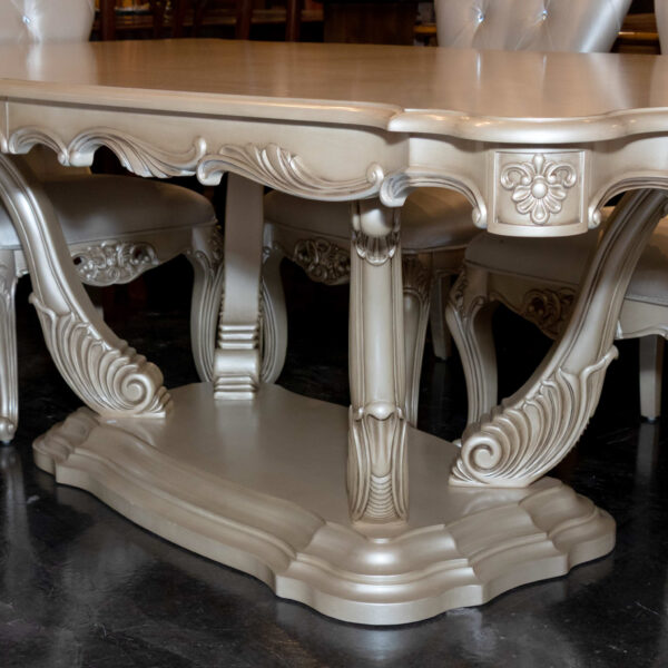 Mirabella French Provincial Dining Table with 1 Leaf and 6 Chairs - Image 4