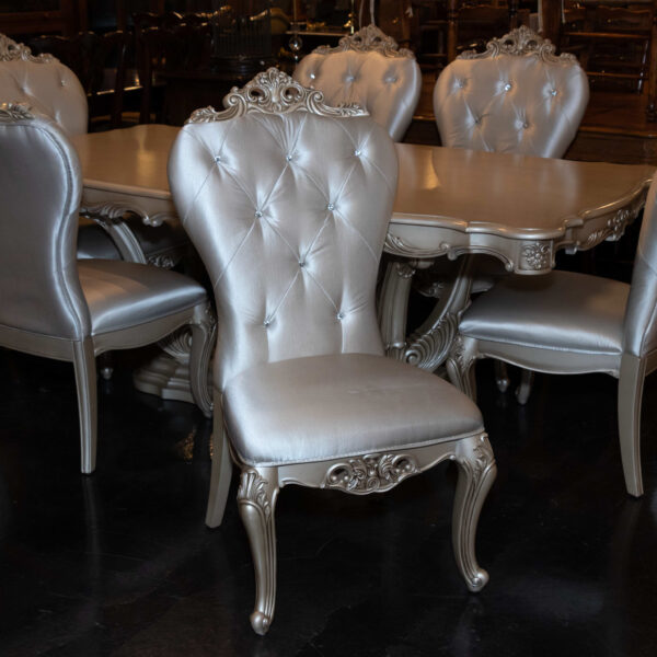 Mirabella French Provincial Dining Table with 1 Leaf and 6 Chairs - Image 5