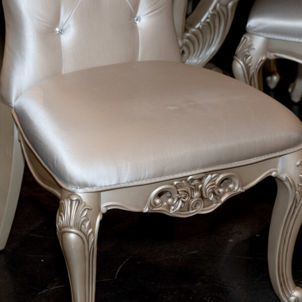 Mirabella French Provincial Dining Table with 1 Leaf and 6 Chairs - Image 7