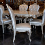 Mirabella French Provincial Dining Table with 1 Leaf and 6 Chairs - Image 8