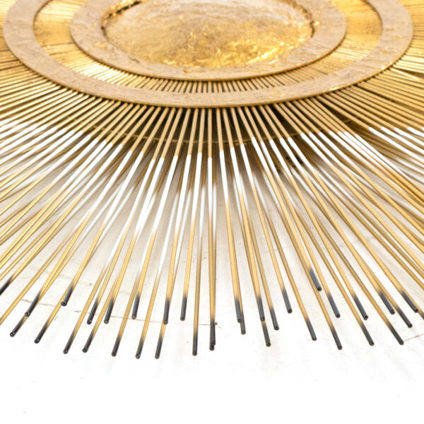 Vintage Mid Century Modern Starburst Wall Sculpture Attributed to Casa Devall - Image 3