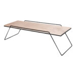 Vintage Mid Century Modern Iron and Travertine Coffee Table