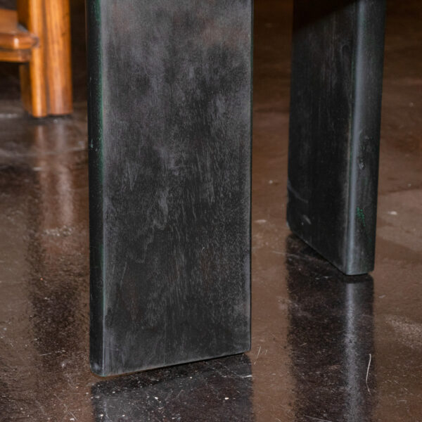 Vintage ADRIAN PEARSALL Solid Slate Top Side Table on Ebonized Wood Base - Image 3
