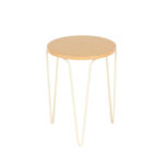 Vintage FLORENCE KNOLL Stackable Birch Top Stool on Hairpin Legs