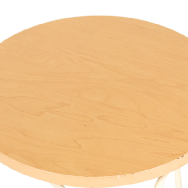 Vintage FLORENCE KNOLL Stackable Birch Top Stool on Hairpin Legs - Image 2