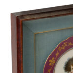 Wood Framed Hand Painted Portrait on Porcelain Plate - Image 3