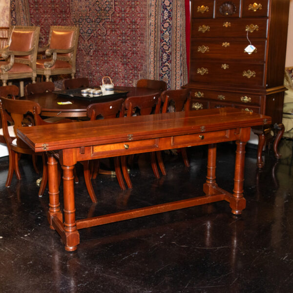 CENTURY FURNITURE Plank Style Flip Top Table in Cherry Finish - Image 5