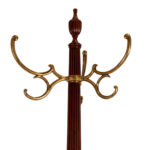 SCARBOROUGH HOUSE Fluted Wood Hall Tree with Brass Hooks - Image 2