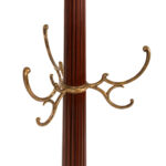 SCARBOROUGH HOUSE Fluted Wood Hall Tree with Brass Hooks - Image 3