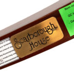 SCARBOROUGH HOUSE Fluted Wood Hall Tree with Brass Hooks - Image 5