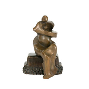 Vintage PEARL AMSEL Modernist Bronze Sculpture