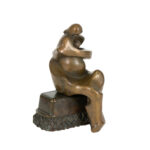 Vintage PEARL AMSEL Modernist Bronze Sculpture - Image 2