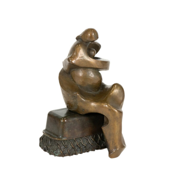Vintage PEARL AMSEL Modernist Bronze Sculpture - Image 2