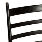 Vintage Pair of Gio Ponti Style Ladder Back Chairs with Rush Seats - Image 3