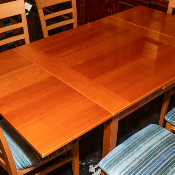 COPENHAGEN Teak Refectory Style Dining Table with 6 Chairs - Image 2