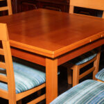 COPENHAGEN Teak Refectory Style Dining Table with 6 Chairs - Image 3