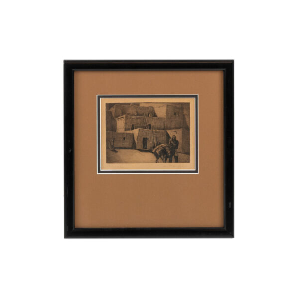 DOROTHY STAUFFER “Pueblo” Framed Etching - Image 1