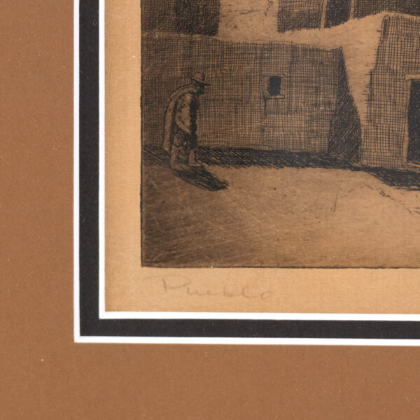 DOROTHY STAUFFER “Pueblo” Framed Etching - Image 3