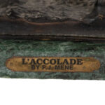 Bronze Horse Sculpture on Green Marble Base After PJ Mene - Image 5