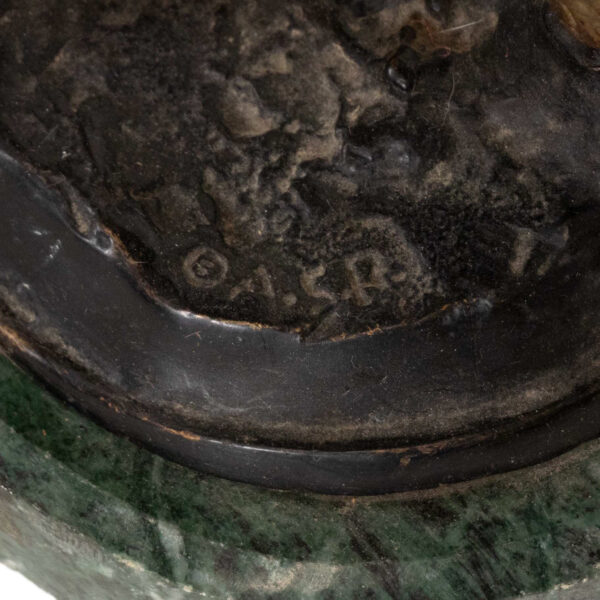 Bronze Horse Sculpture on Green Marble Base After PJ Mene - Image 7
