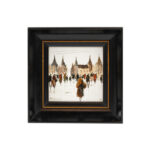 MARIO MARESCA “A Street in Paris - Street Scene” Original Oil on Tile