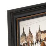MARIO MARESCA “A Street in Paris - Street Scene” Original Oil on Tile - Image 2
